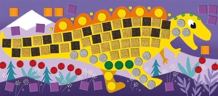 Janod, Dinozaury, mozaika, zestaw kreatywny