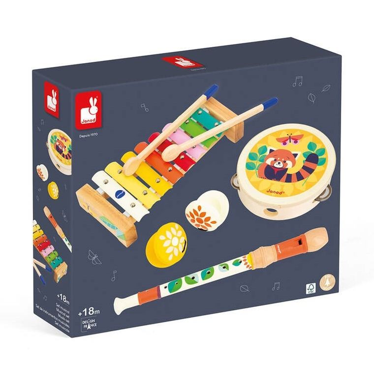 Janod, Gioia, zestaw zabawek muzycznych, 18m+