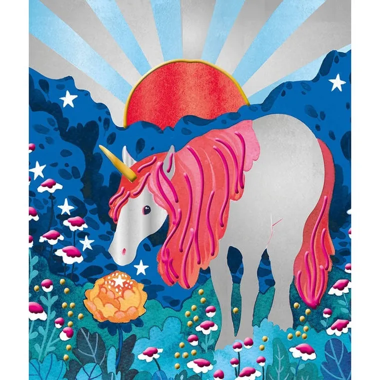 Janod, Jednorożce, malowanie farbami perłowymi i 3D, zestaw kreatywny