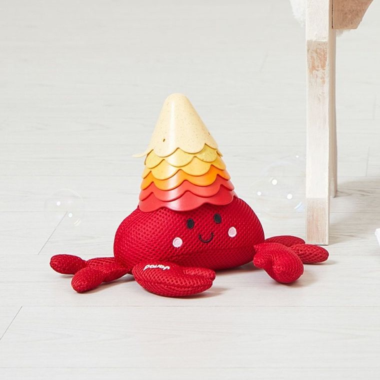 Janod, krab z muszelkami, zabawka do kąpieli