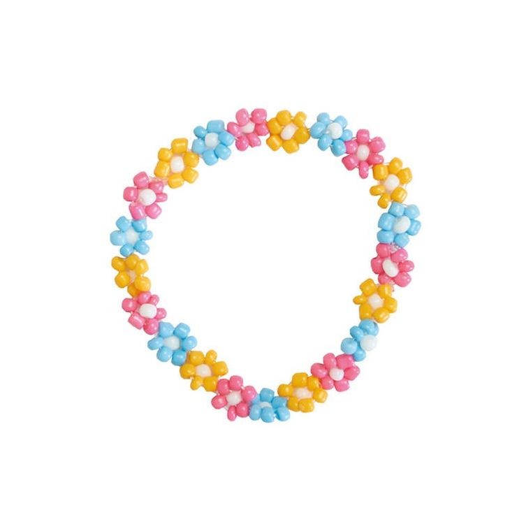 Janod, Kwiatki z koralików, zestaw kreatywny do tworzenia biżuterii