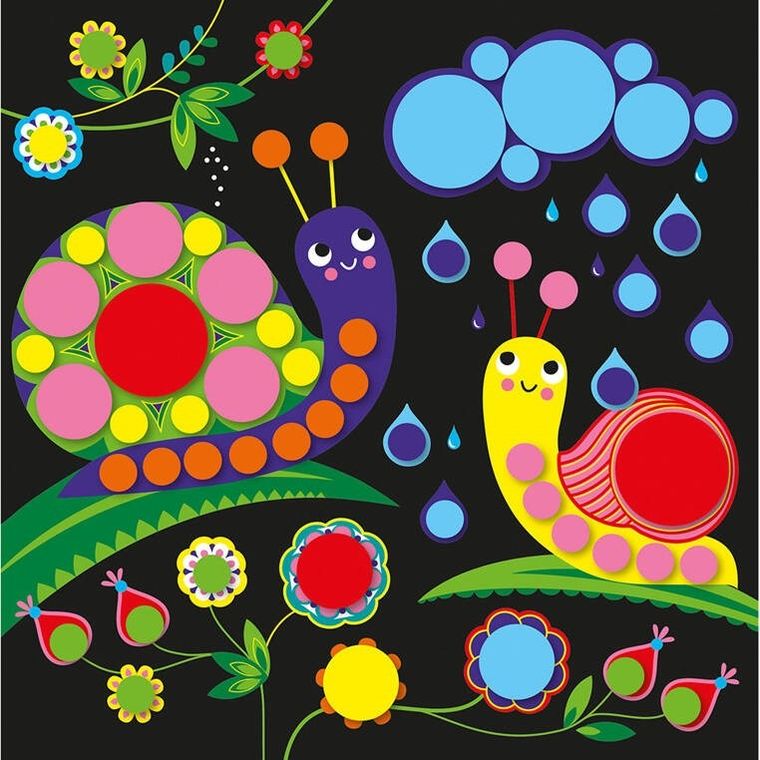 Janod, My Arts & Crafts, zestaw kreatywny, okrągłe naklejki