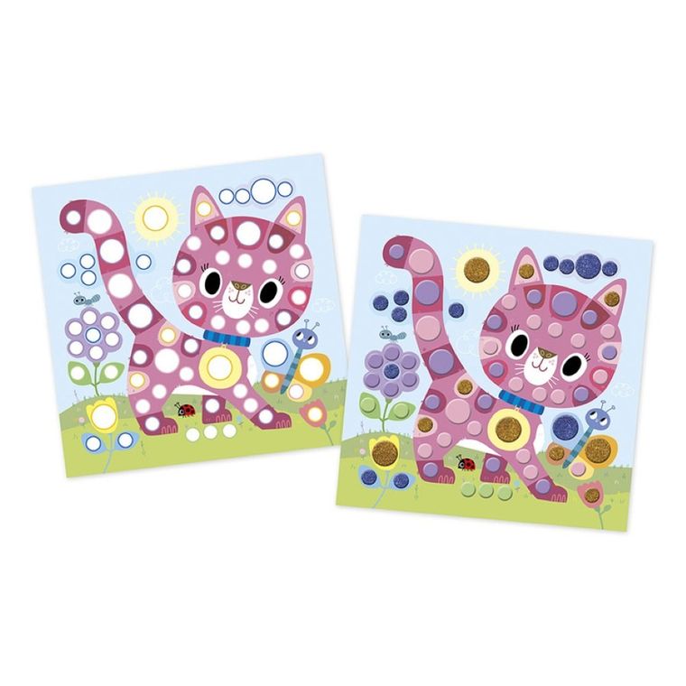 Janod, My arts & crafts, Zwierzęta, piankowe naklejki, multizestaw kreatywny