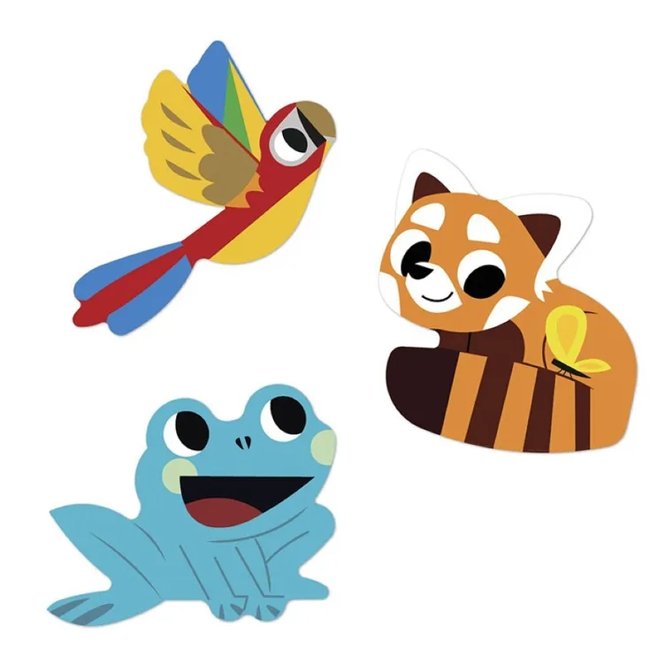 Janod, naklejki, zwierzęta egoztyczne, 100 szt.