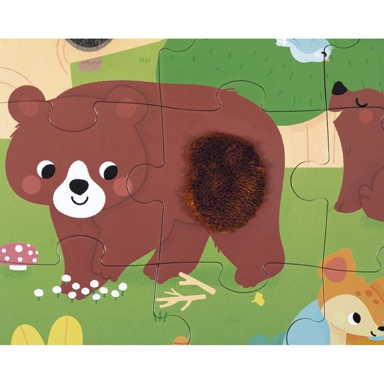 Janod, puzzle sensoryczne, las, 20 elementów