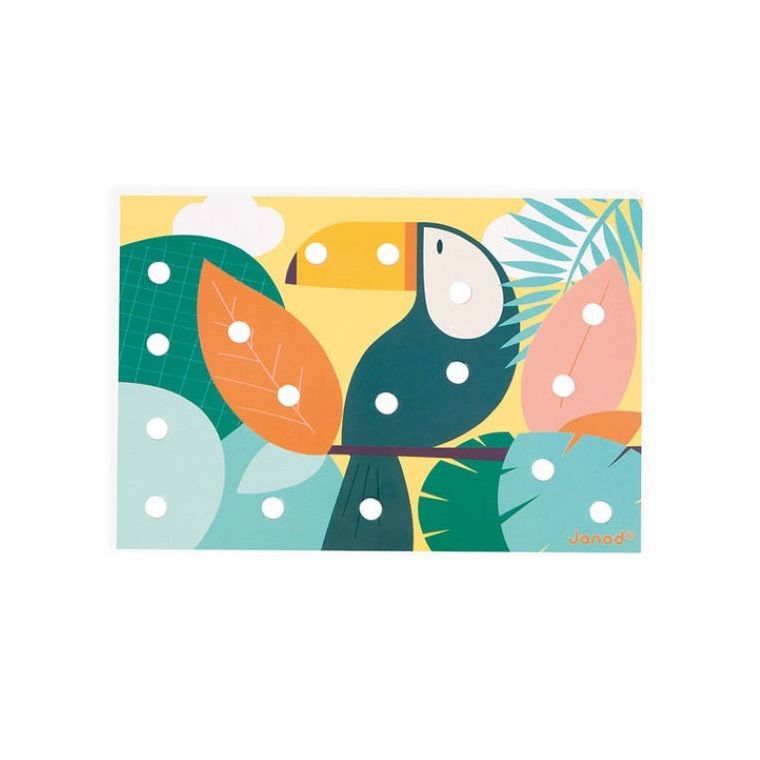 Janod, układanka, pierwsza drewniana mozaika