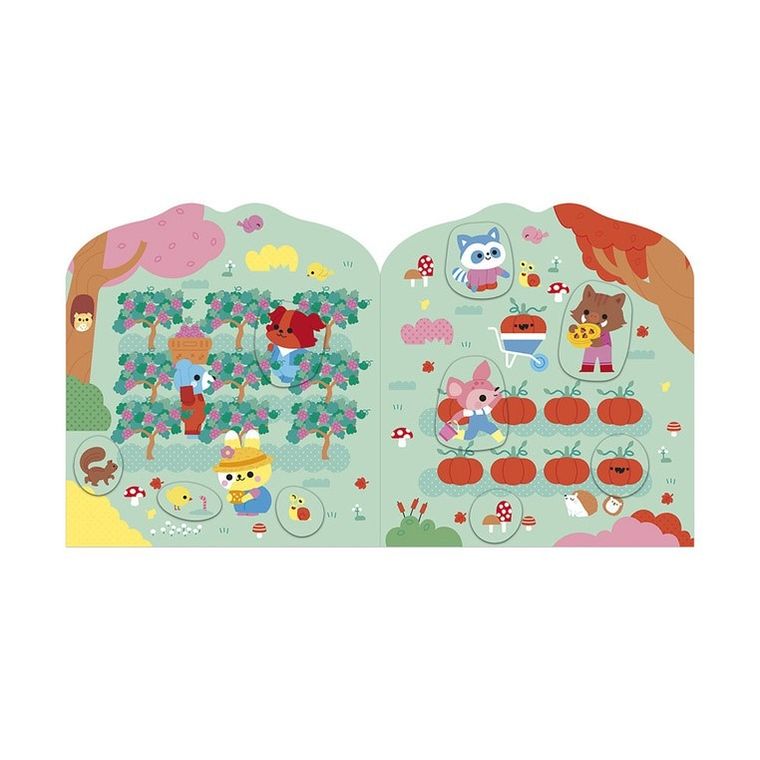 Janod, Wieś, książeczka do wyklejania, z naklejkami