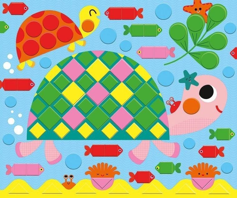 Janod, Zwierzęta, mozaika, zestaw kreatywny, 3+