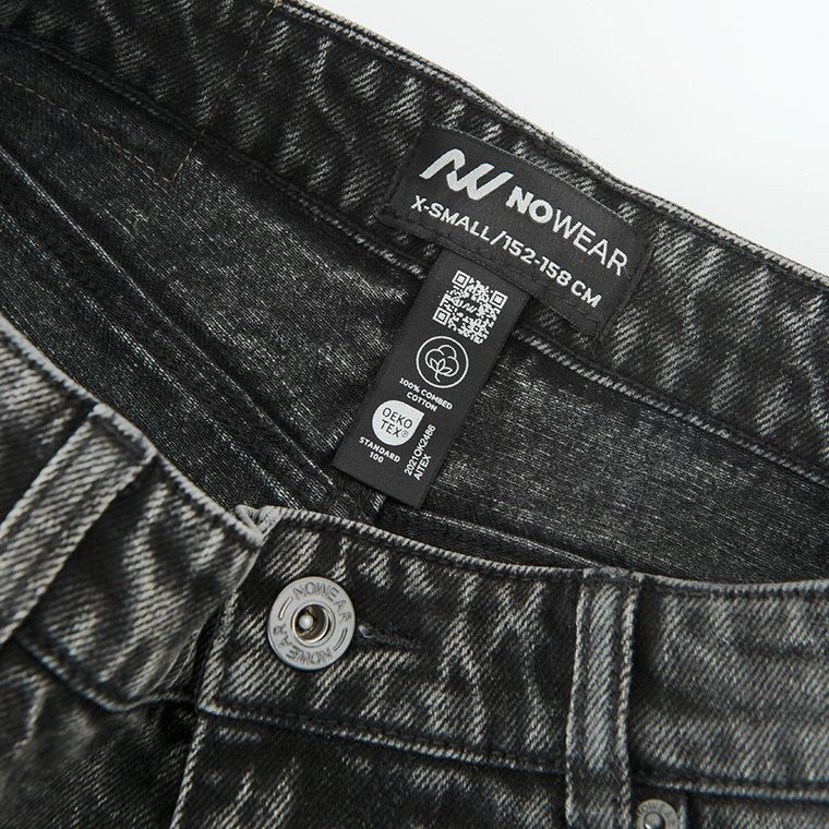 Jeansowe bermudy unisex o kroju baggy NOWEAR