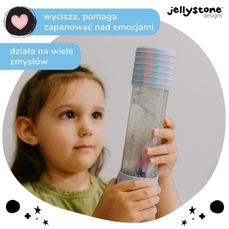 Jellystone Designs, butelka sensoryczna DIY, jednorożec