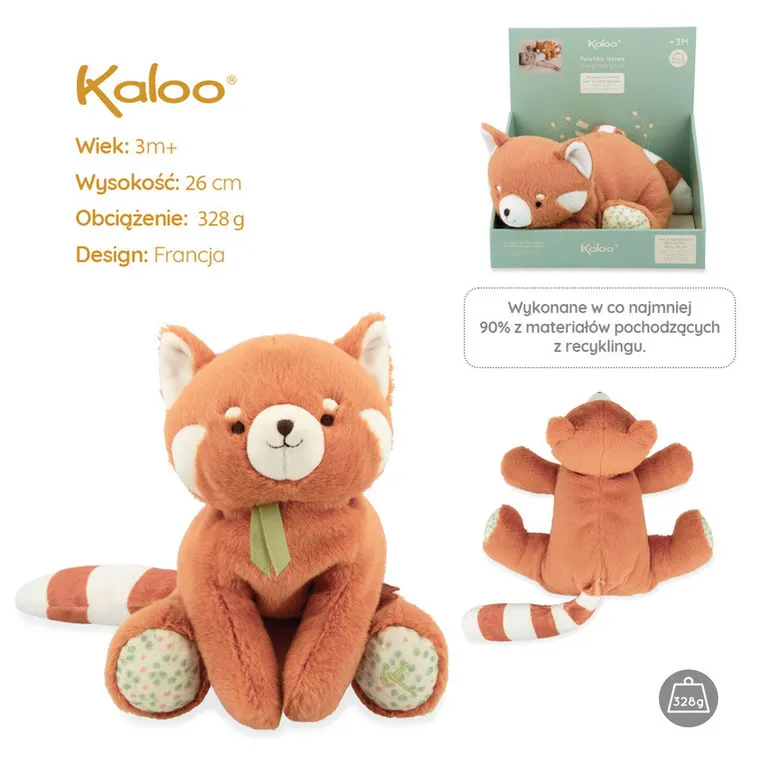 Kaloo, Petit Songe, Ruda Panda, przytulanka obciążeniowa, 26 cm