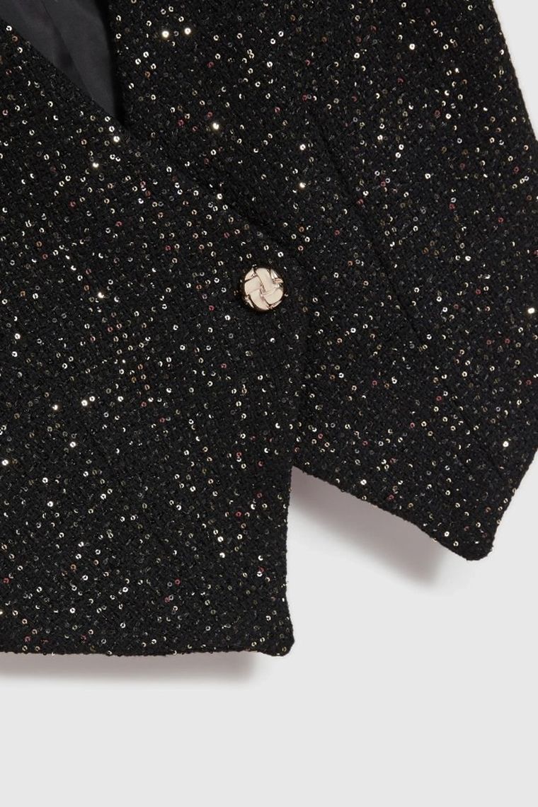 Kamizelka damska, czarna, Moodo