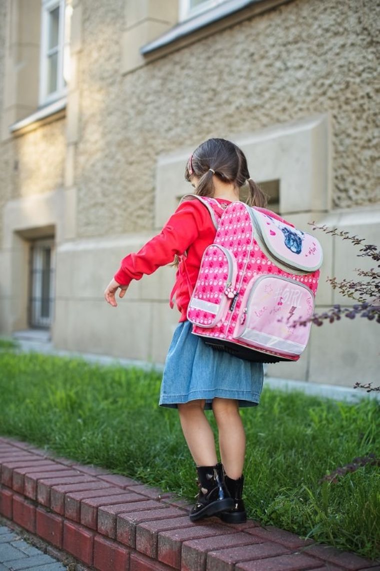 Kayokki, Buldog, tornister szkolny, plecak szkolny, różowy