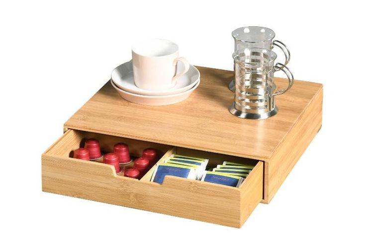 Kesper, pojemnik na kapsułki do kawy, bambus, 34-31 cm