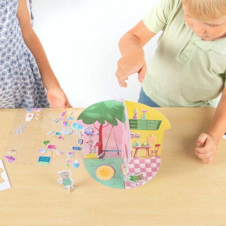 Kidea, domek kotków 3D, zestaw kreatywny