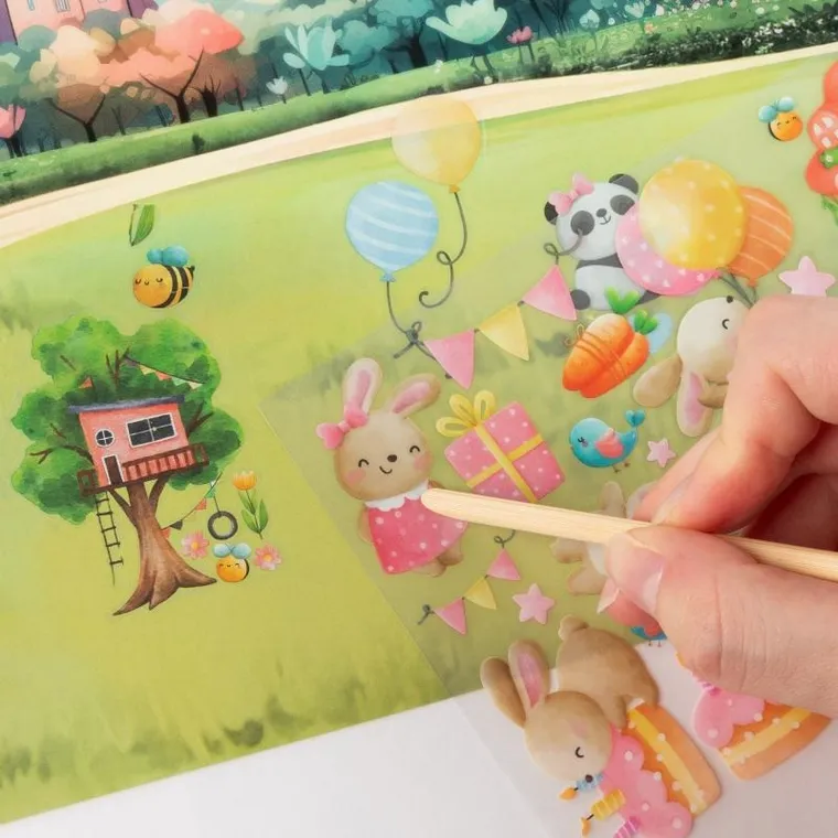 Kidea, kalkomania, zestaw kreatywny, misie