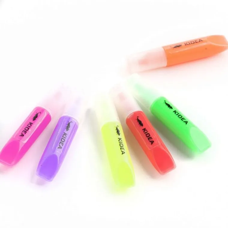 Kidea, Popcorn Żel, magiczna masa w pisakach, flamastry puchate, 6 kolorów