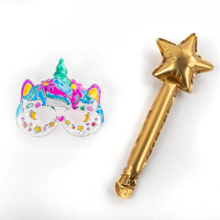 Kidea, Wróżka, maska i różdżka 3D, zestaw kreatywny