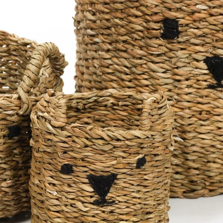 Kids Collection, Joy, pojemniki na zabawki, misie z uszkami, 3 szt.