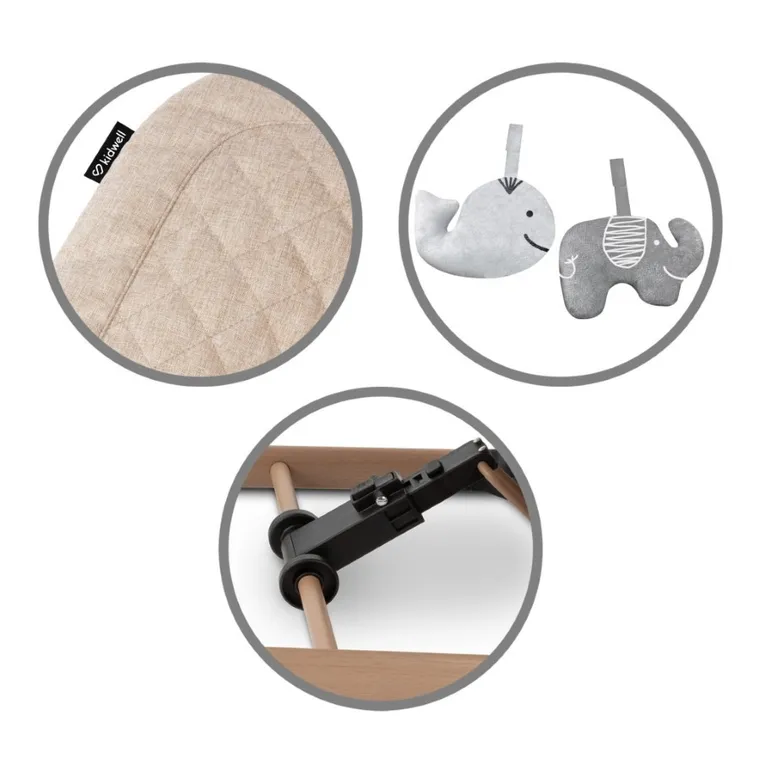 Kidwell, Laro, leżaczek bujaczek, Beige Wooden