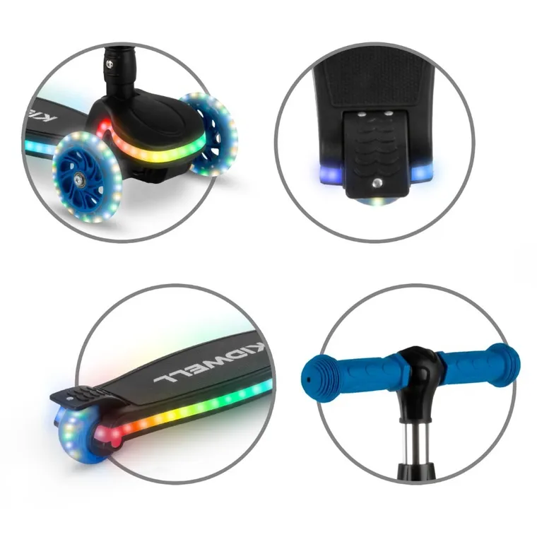 Kidwell, Lumo, hulajnoga 3-kołowa LED, balansowa, blue