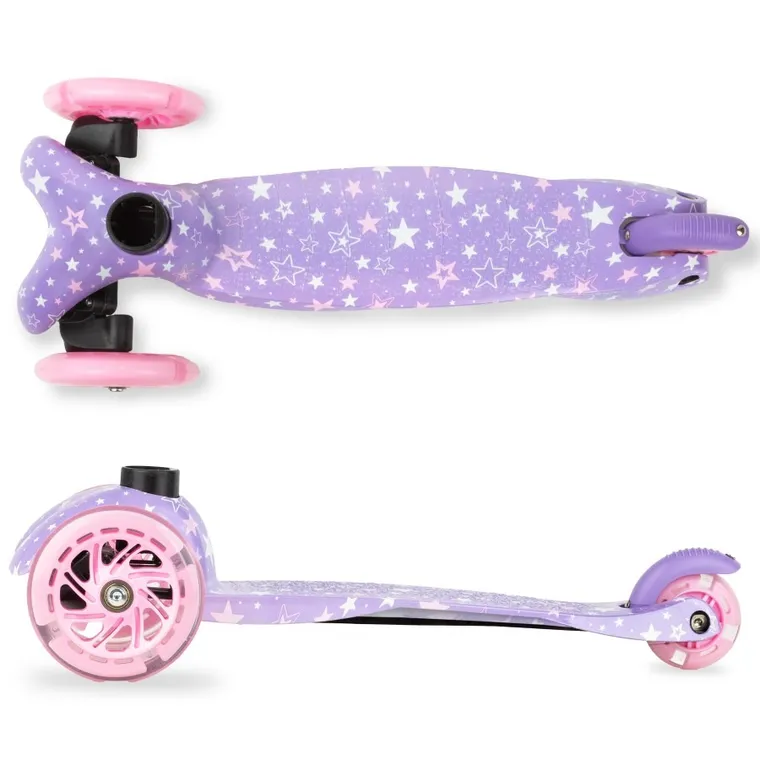 Kidwell, Uno, hulajnoga 3-kołowa LED, balansowa, stars