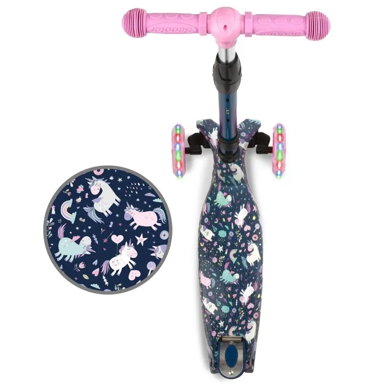 Kidwell, Vento, hulajnoga 3-kołowa, balansowa, niebieska w jednorożce