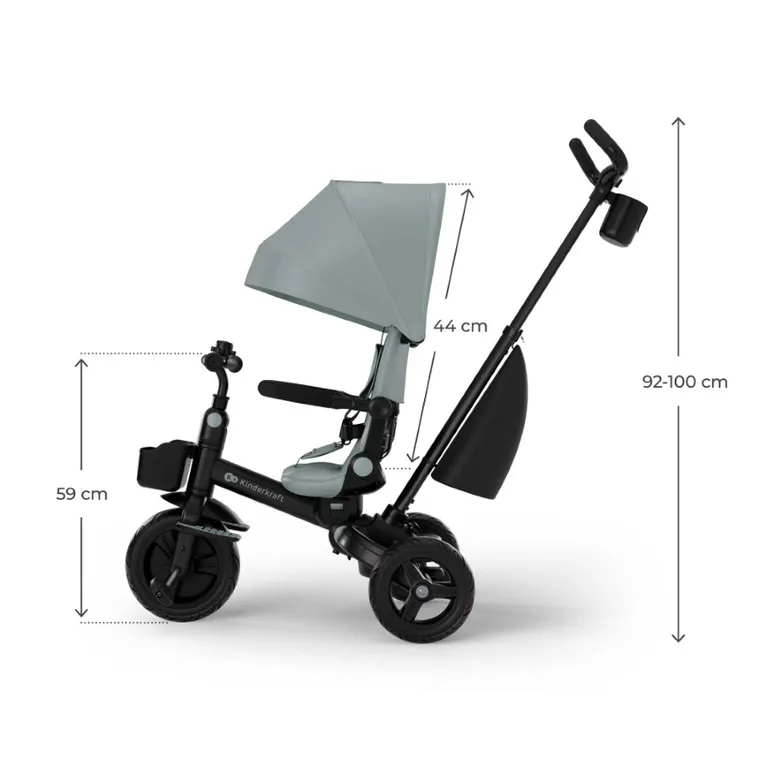 Kinderkraft, Aveo 2 Plus, rowerek trójkołowy 6w1, Green