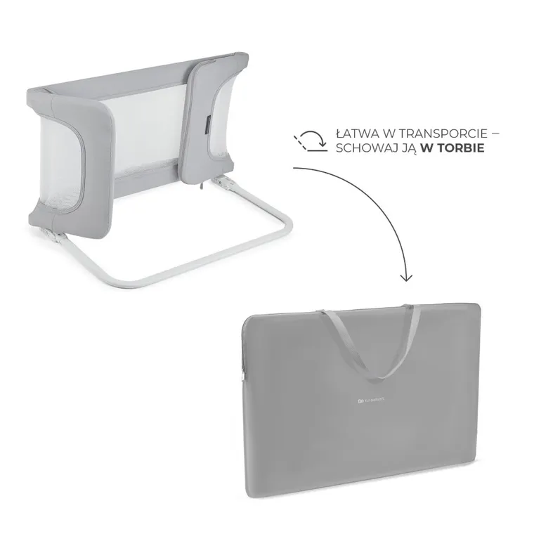 Kinderkraft, Guard and Dream, barierka do łóżka, light grey