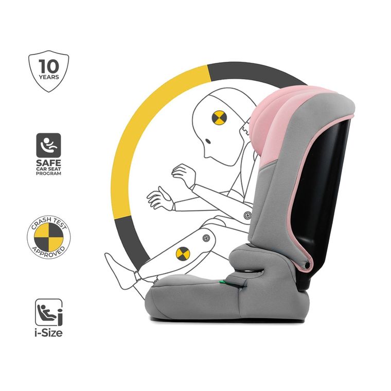 Kinderkraft, I-Comfy, fotelik samochodowy, i-Size, Pink, 76-150 cm