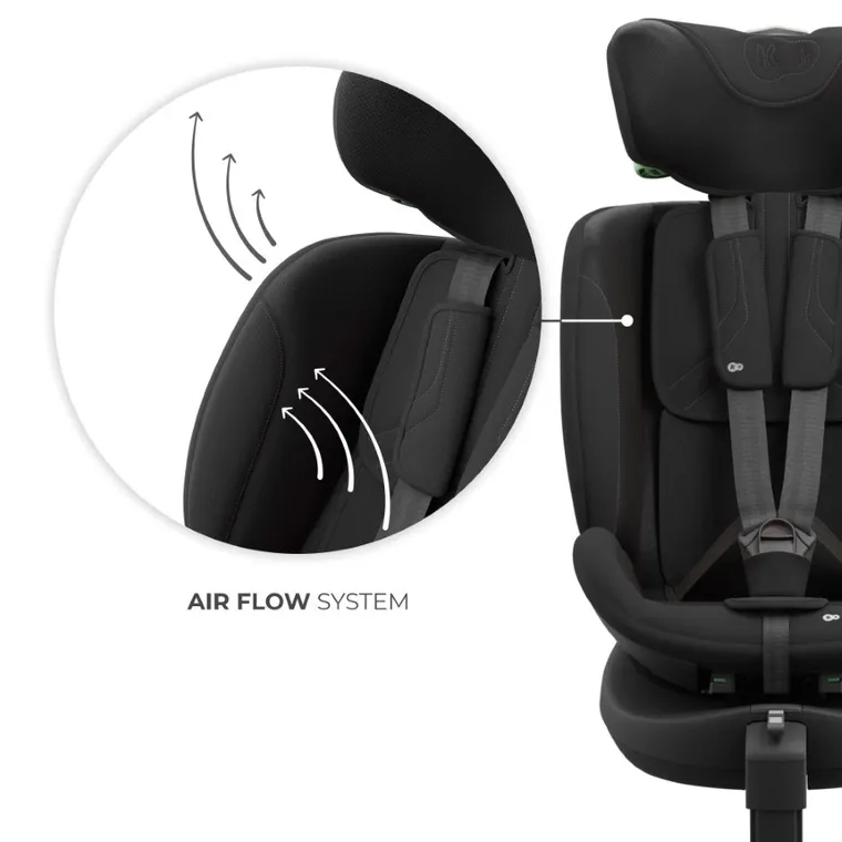 Kinderkraft, I-Fix, fotelik samochodowy, 61-150 cm, black