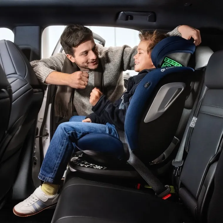 Kinderkraft, I-Grow 2 Plus, fotelik samochodowy, i-Size, navy, 40-150 cm