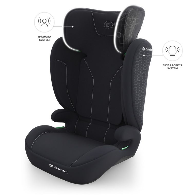 Kinderkraft, I-Spark 2 Plus, i-Size, fotelik samochodowy, black, 100-150 cm