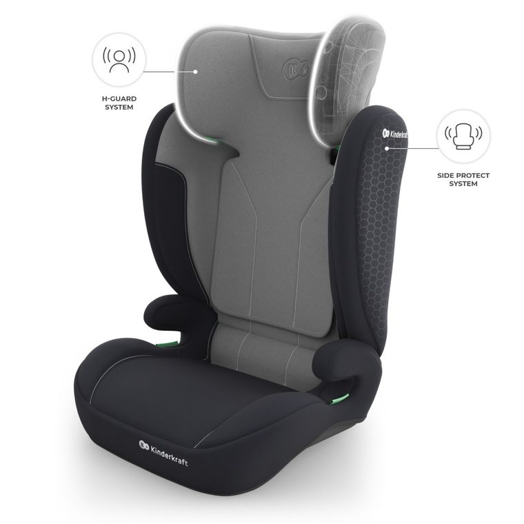 Kinderkraft, I-Spark 2 Plus, i-Size, fotelik samochodowy, grey, 100-150 cm