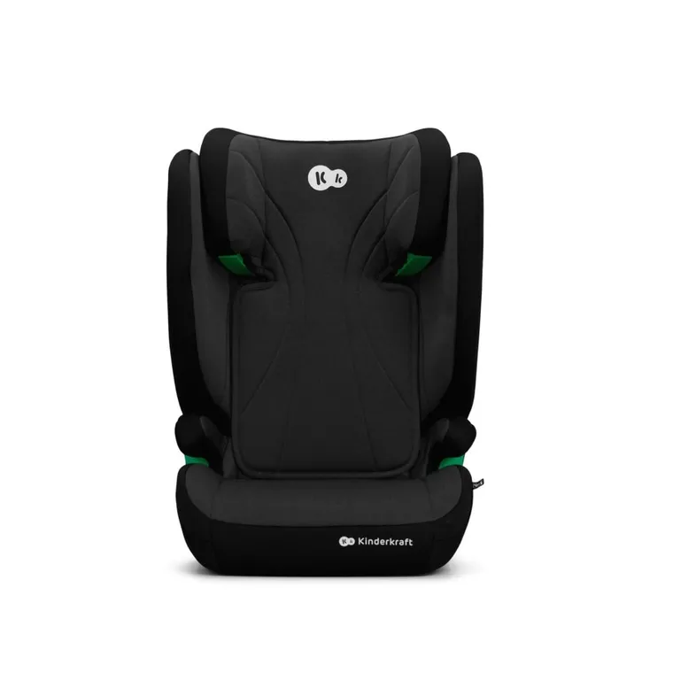 Kinderkraft, Junior Fix 2, I-Size, fotelik samochodowy, Graphite Black, 100-150 cm, 15-36 kg