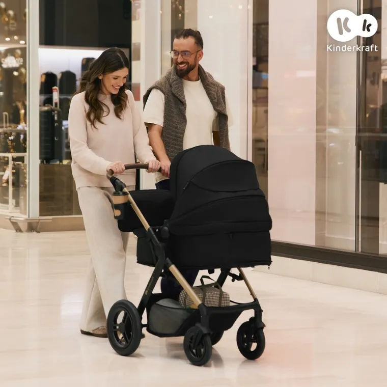 Kinderkraft, Moov 2 XL Air, wózek wielofunkcyjny, Pure Black