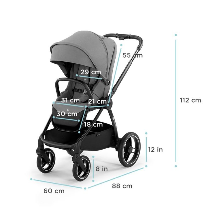 Kinderkraft, Nea, wózek wielofunkcyjny, 2w1, Midnight Black