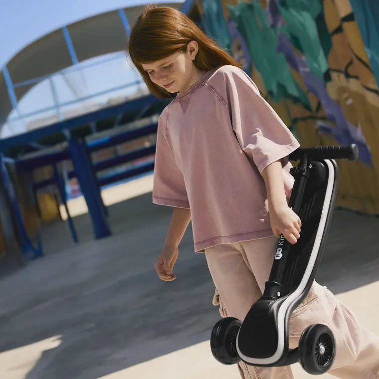 Kinderkraft, Raket, hulajnoga 3-kołowa LED, Beige