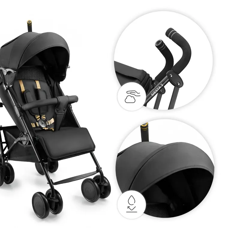 Kinderkraft, Siesta 2, wózek spacerowy, midnight black