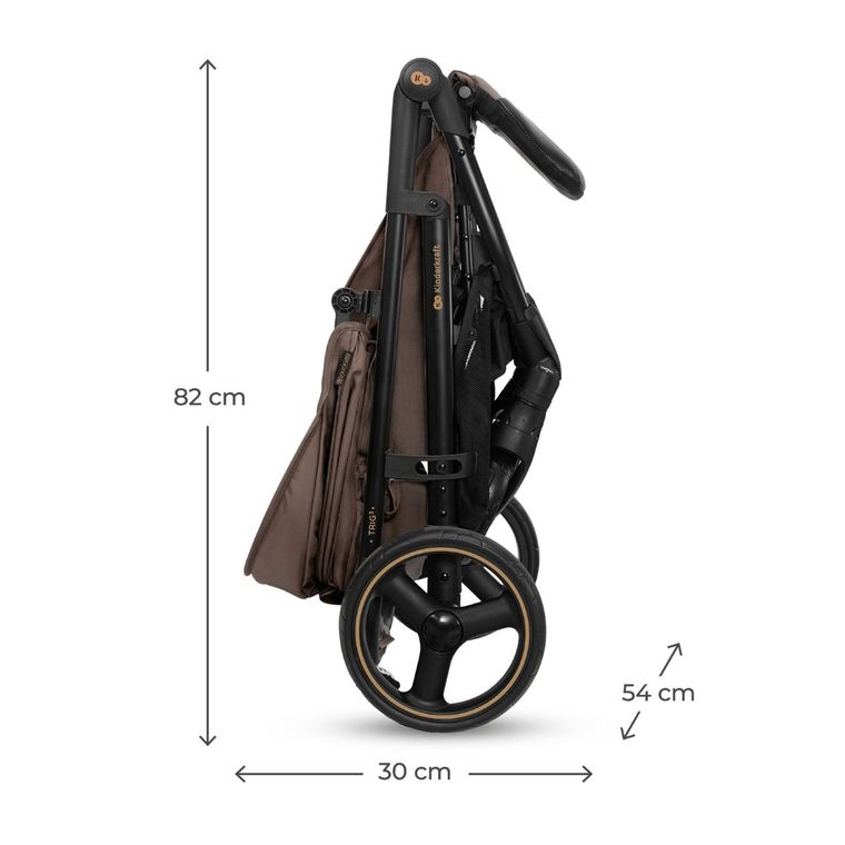 Kinderkraft, Trig 3, wózek spacerowy z tacką, Velvet Mocca
