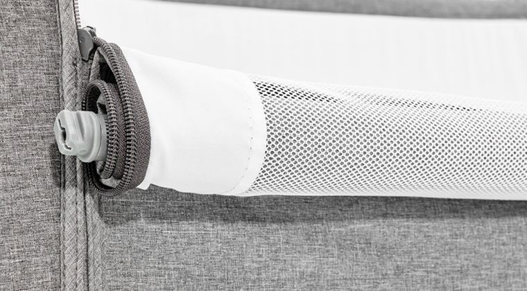 Kinderkraft, Uno, łóżeczko dostawne 2w1, szare