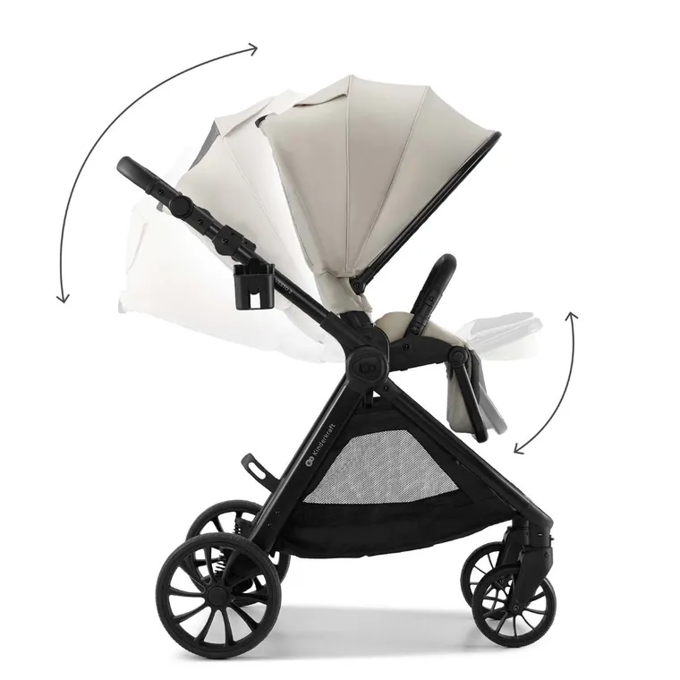 Kinderkraft, Vesto 2, wózek wielofunkcyjny 3w1, beige