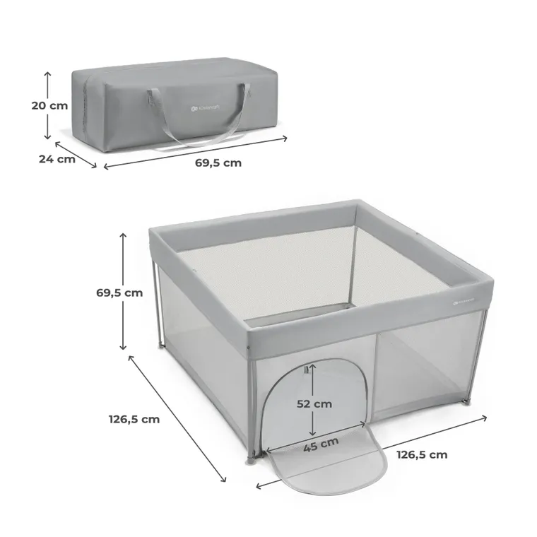 Kinderkraft, Ziki, kojec, grey