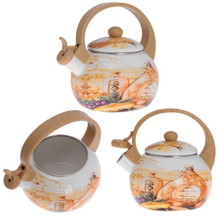 Kinghoff, czajnik emaliowany z gwizdkiem, 2l, KH-3700