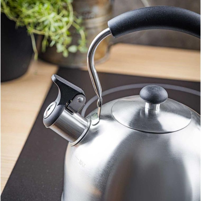 Kinghoff, czajnik z gwizdkiem, srebrny, 2,5l