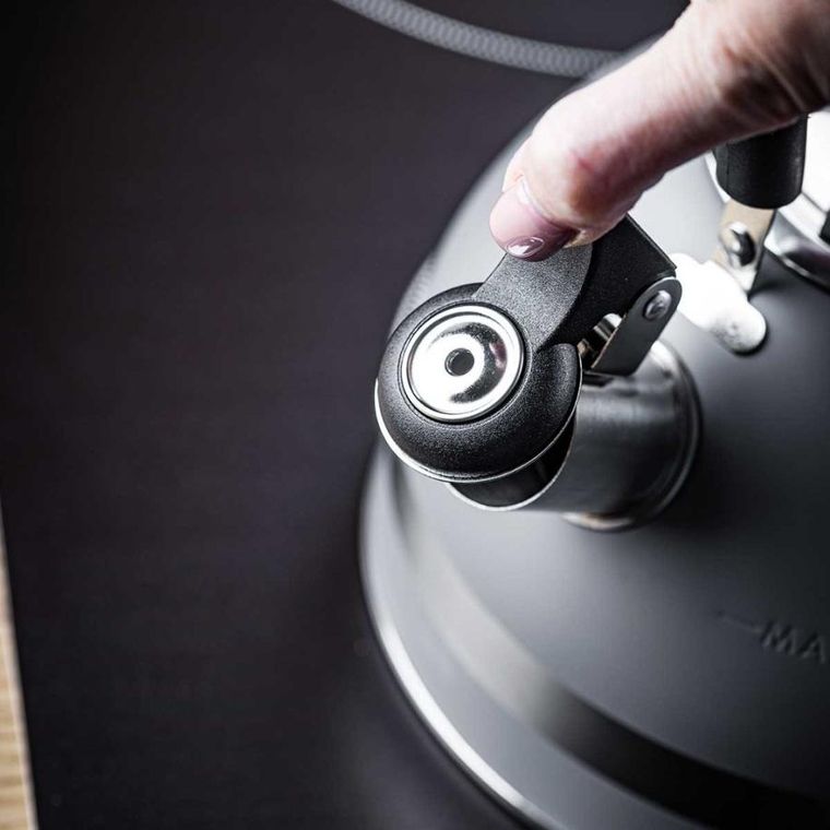 Kinghoff, czajnik z gwizdkiem, szary, 1,8l