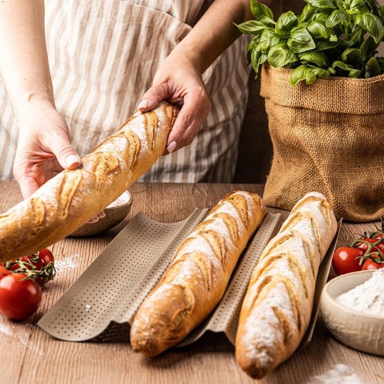 Kinghoff, forma do bagietek, zapiekanek, stalowa, kh-1970