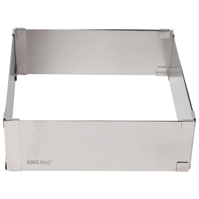 Kinghoff, forma regulowana, rant do ciast tortów, kwadratowa