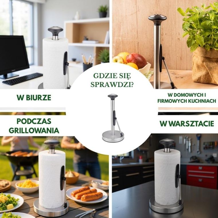 Kinghoff, stojak na ręczniki papierowe, stalowy, kh-1955