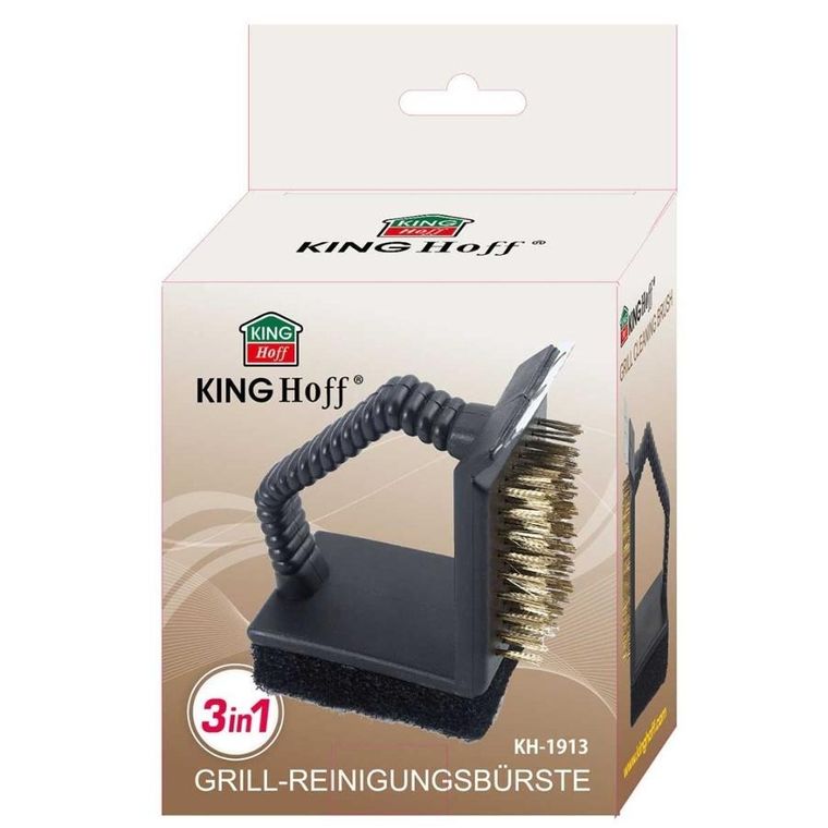 Kinghoff, szczotka do czyszczenia rusztu, grilla, 3w1, KH-1913